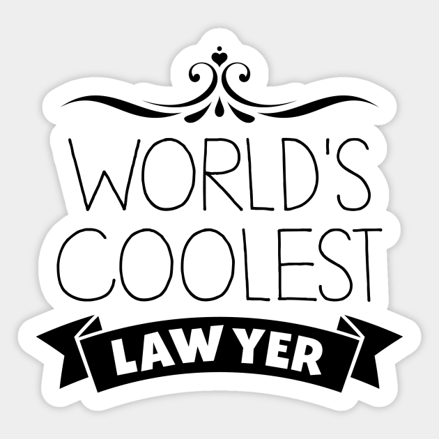 World's Coolest Lawyer Sticker by InspiredQuotes